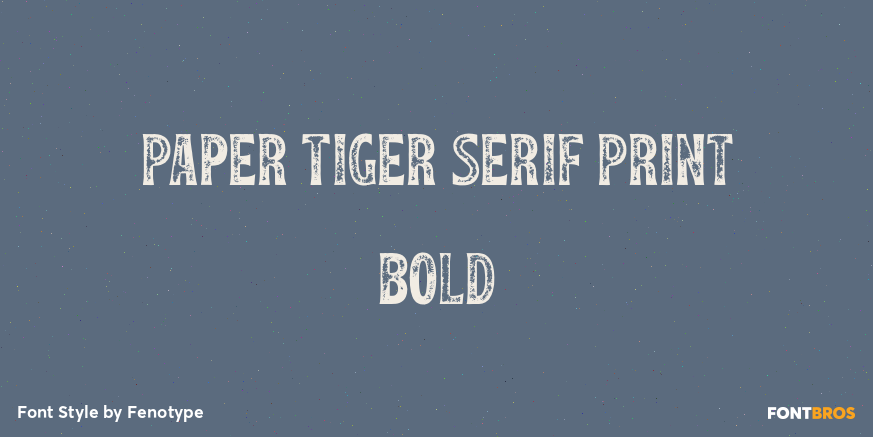 Paper Tiger Serif Print Bold Font Poster #1