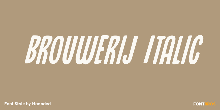 Brouwerij Italic Font Poster #1