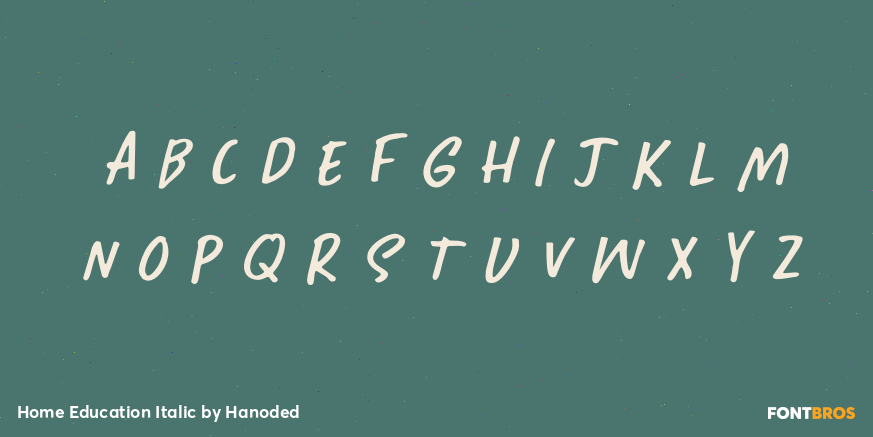 Home Education Italic Font Poster #2