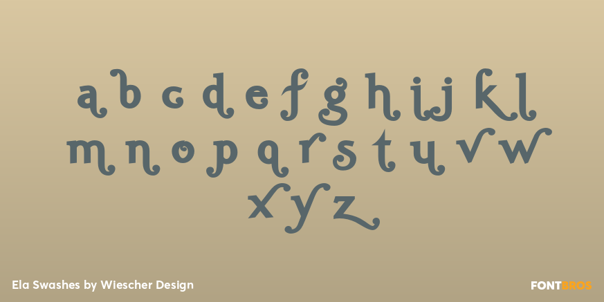 Ela Swashes Font Poster #3