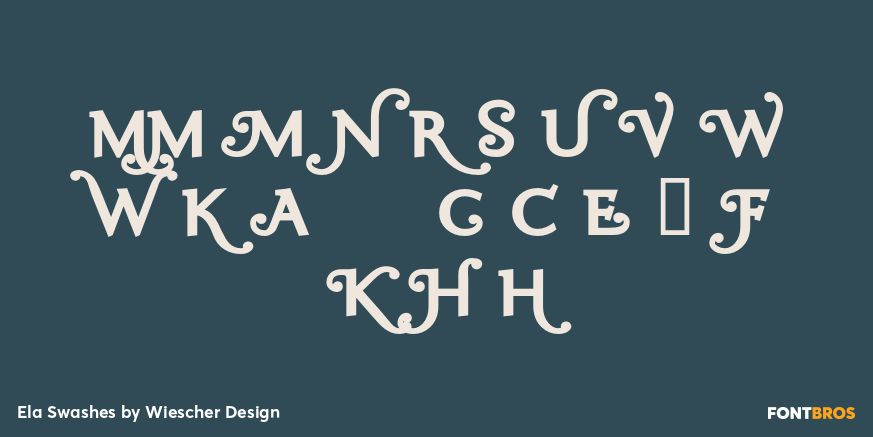 Ela Swashes Font Poster #4