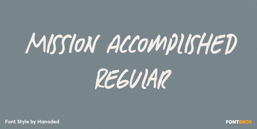 Mission Accomplished Regular Font Poster #1