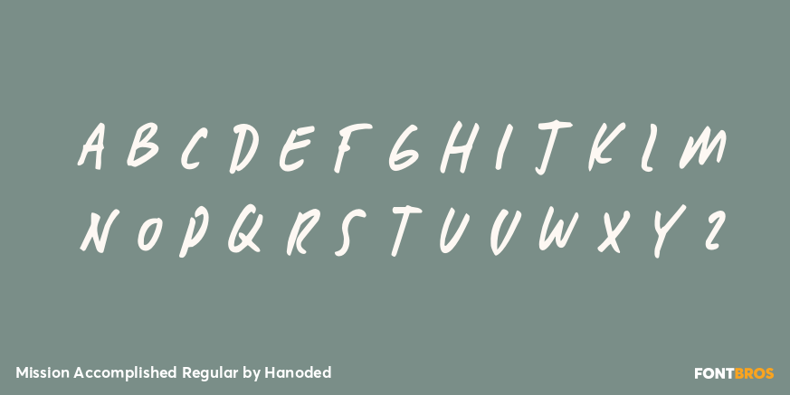 Mission Accomplished Regular Font Poster #3