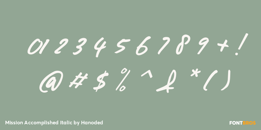 Mission Accomplished Italic Font Poster #4