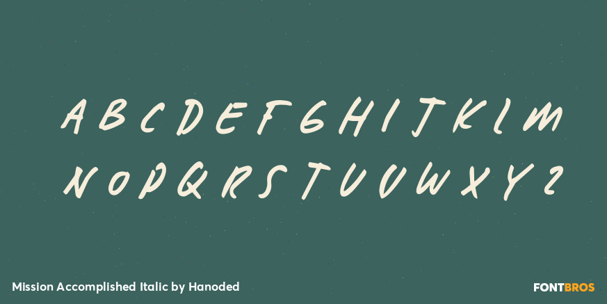 Mission Accomplished Italic Font Poster #3