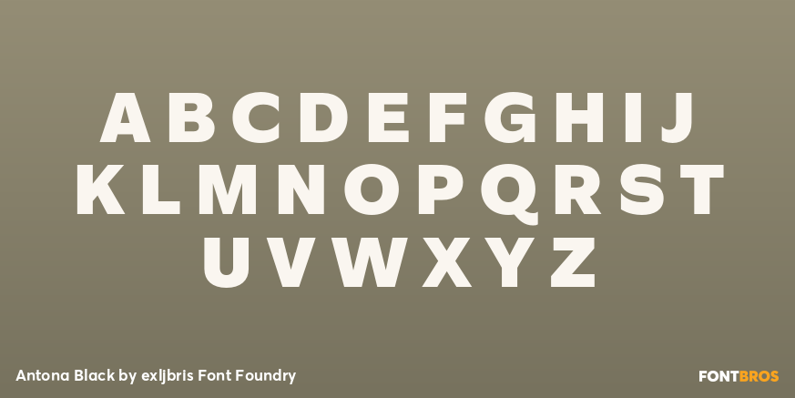 Antona Black Font Poster #2