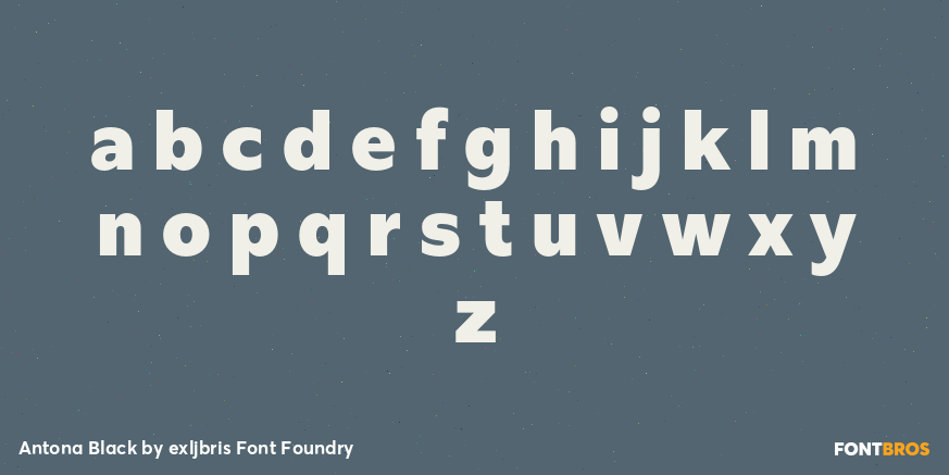 Antona Black Font Poster #3