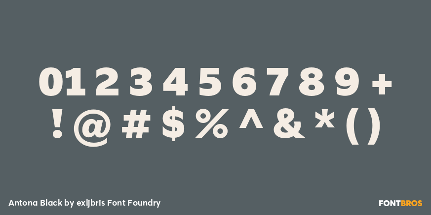 Antona Black Font Poster #4