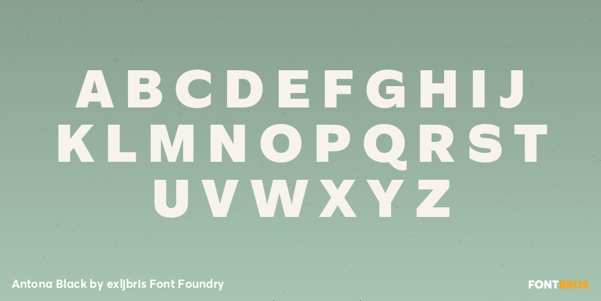 Antona Black Font Poster #1