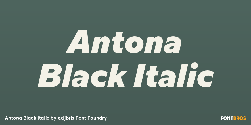 Antona Black Italic Font Poster #1