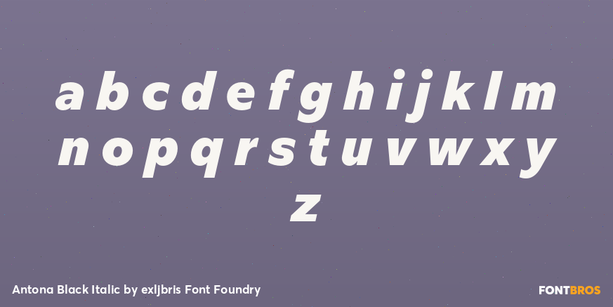 Antona Black Italic Font Poster #3