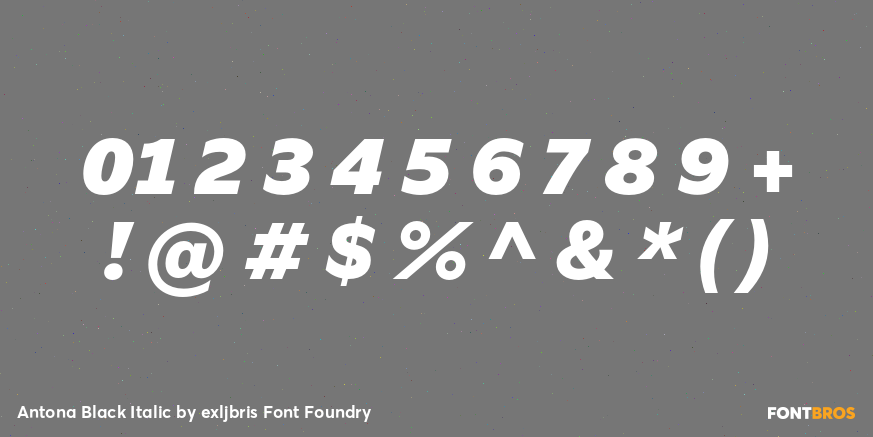 Antona Black Italic Font Poster #4