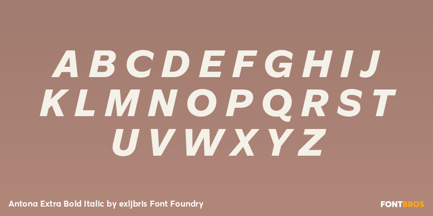 Antona Extra Bold Italic Font Poster #2