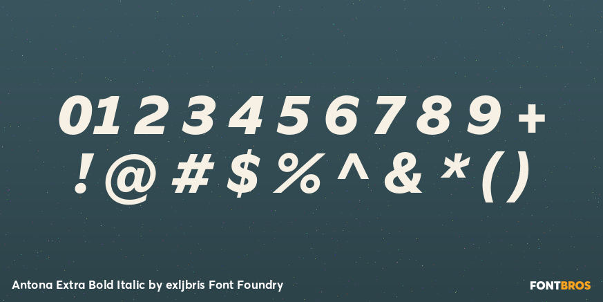 Antona Extra Bold Italic Font Poster #4