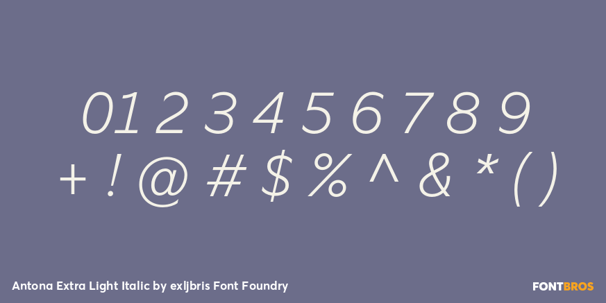 Antona Extra Light Italic Font Poster #1