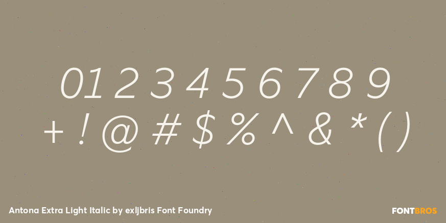 Antona Extra Light Italic Font Poster #4