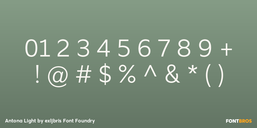 Antona Light Font Poster #1