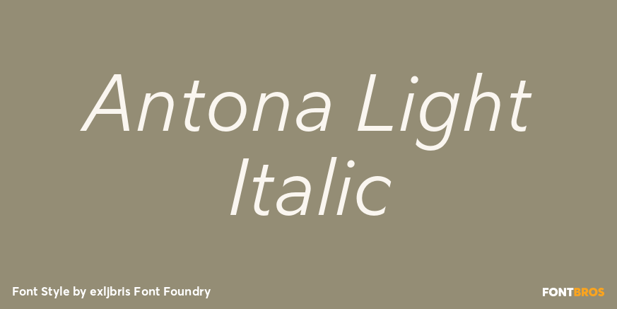 Antona Light Italic Font Poster #1