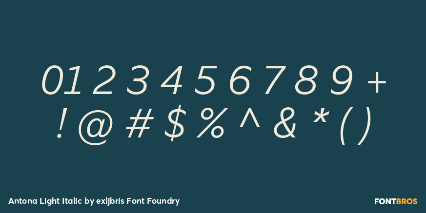 Antona Light Italic Font Poster #1