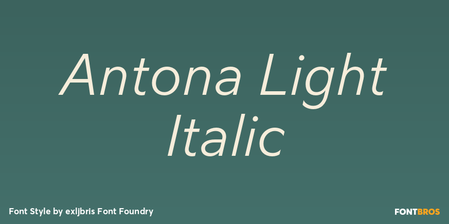 Antona Light Italic Font Poster #1