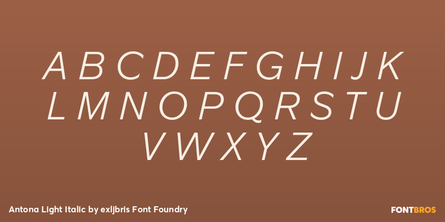 Antona Light Italic Font Poster #2