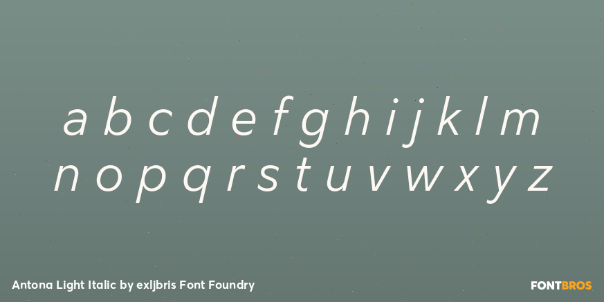 Antona Light Italic Font Poster #1
