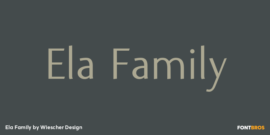 Ela Family Font Poster