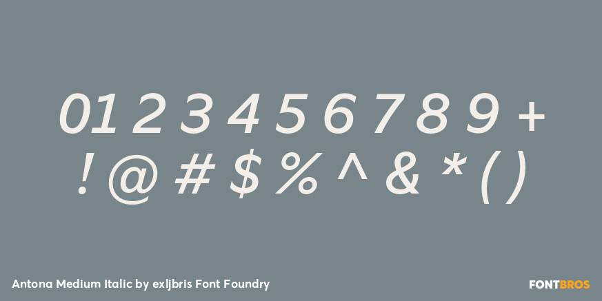 Antona Medium Italic Font Poster #1
