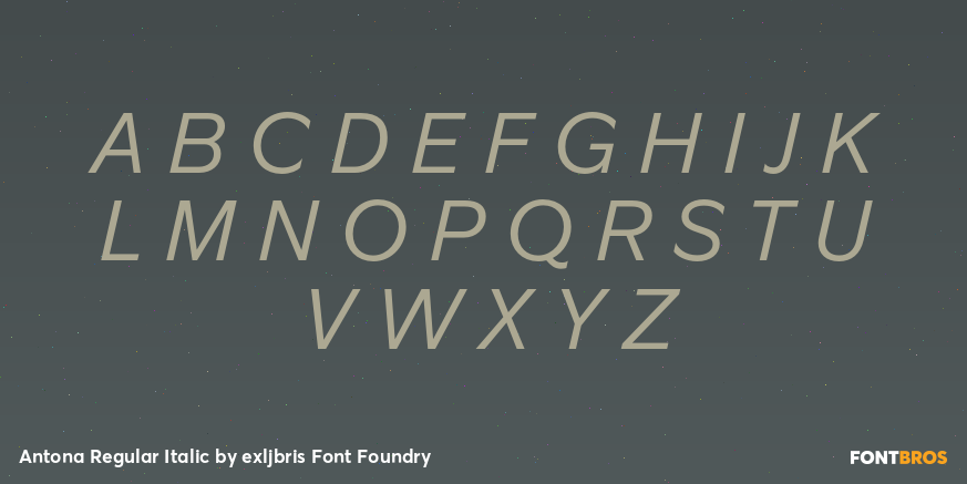 Antona Regular Italic Font Poster #1