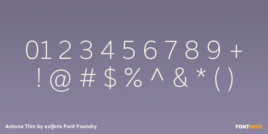 Antona Thin Font Poster #4