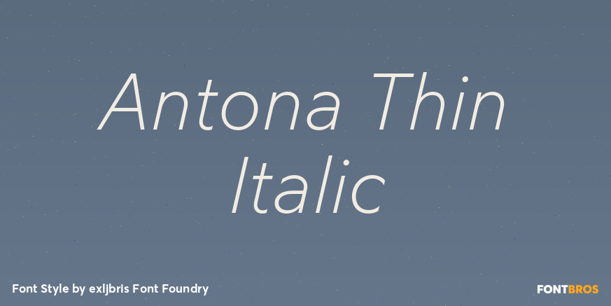 Antona Thin Italic Font Poster #1