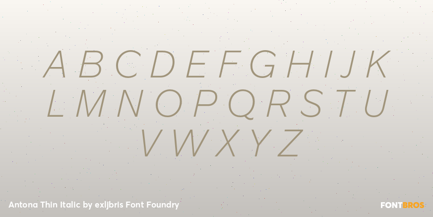 Antona Thin Italic Font Poster #2