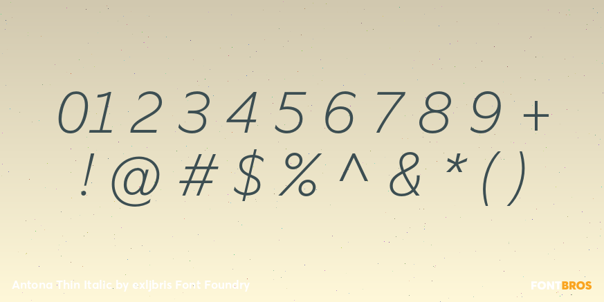 Antona Thin Italic Font Poster #4