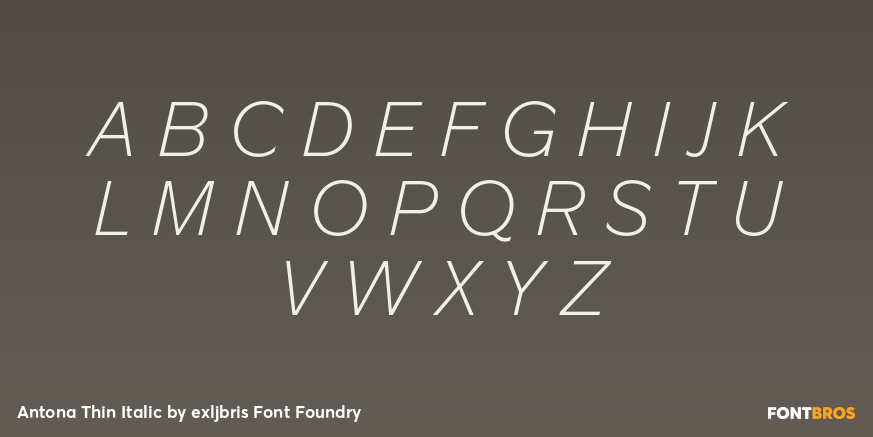 Antona Thin Italic Font Poster #1