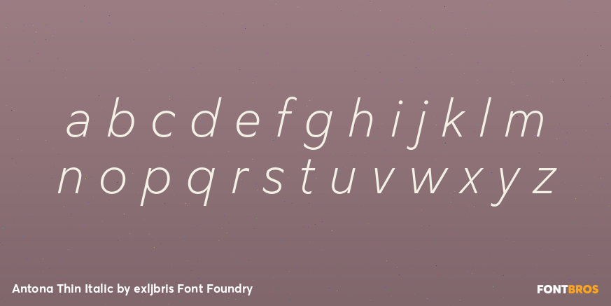 Antona Thin Italic Font Poster #1
