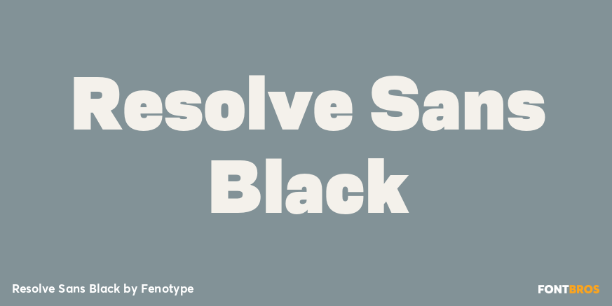 Resolve Sans Black Font Poster #1