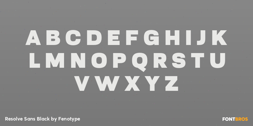 Resolve Sans Black Font Poster #2