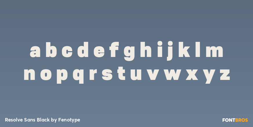 Resolve Sans Black Font Poster #3