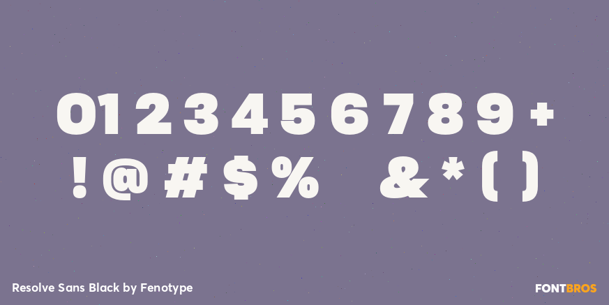 Resolve Sans Black Font Poster #4