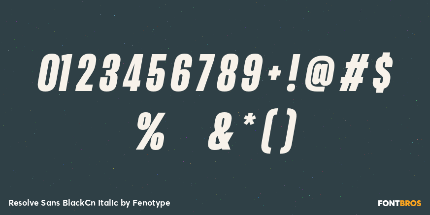 Resolve Sans BlackCn Italic Font Poster #4