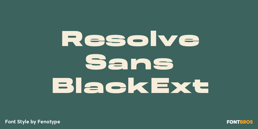 Resolve Sans BlackExt Font Poster #1