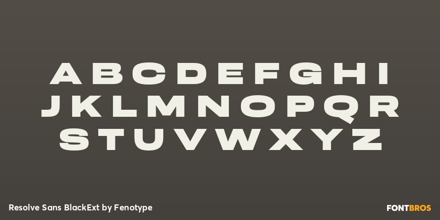 Resolve Sans BlackExt Font Poster #2
