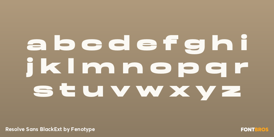 Resolve Sans BlackExt Font Poster #3