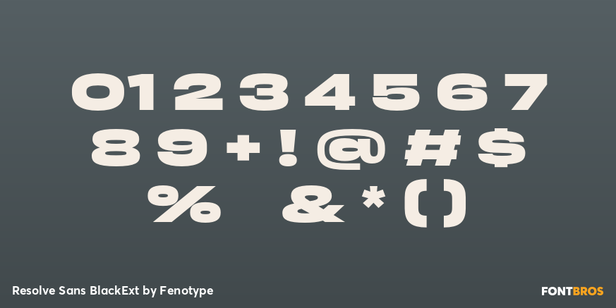 Resolve Sans BlackExt Font Poster #4