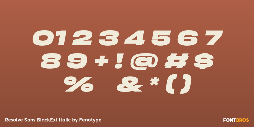 Resolve Sans BlackExt Italic Font Poster #1