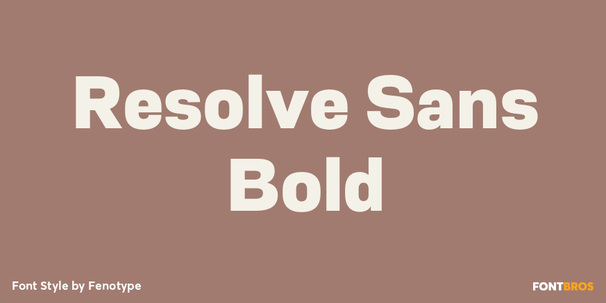 Resolve Sans Bold Font Poster #1