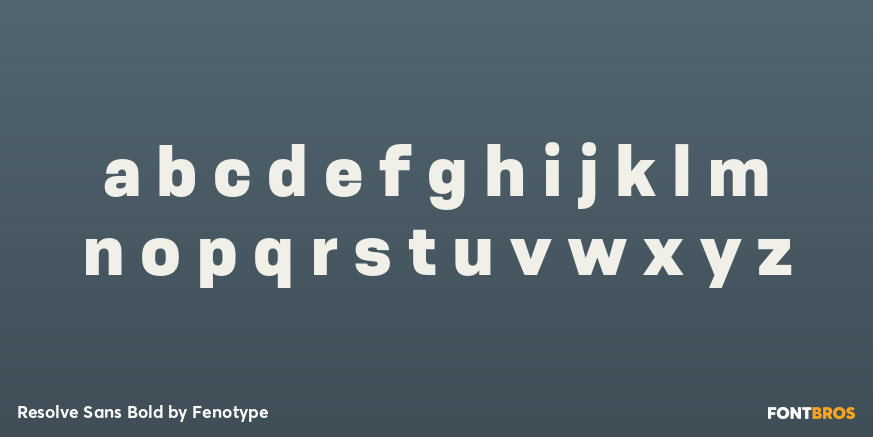 Resolve Sans Bold Font Poster #3