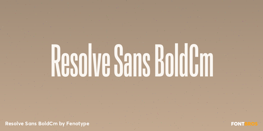 Resolve Sans BoldCm Font Poster #1