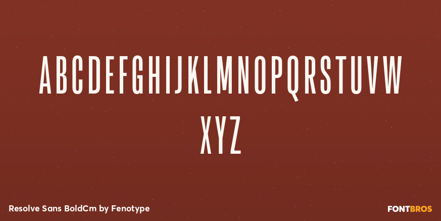 Resolve Sans BoldCm Font Poster #1