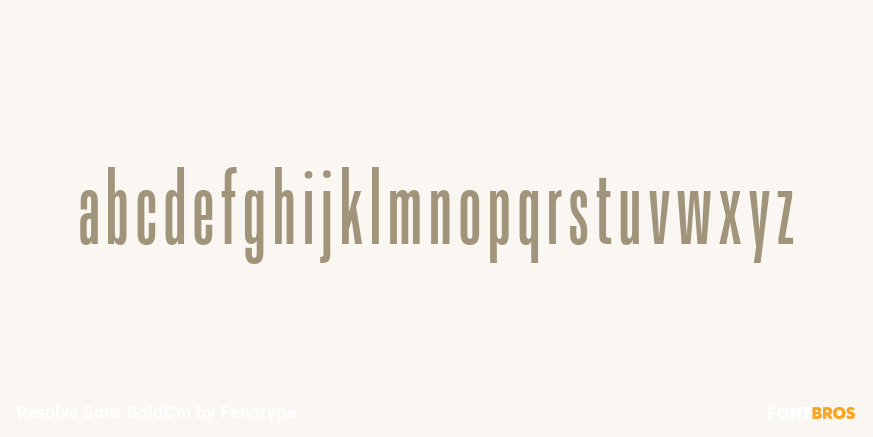 Resolve Sans BoldCm Font Poster #1